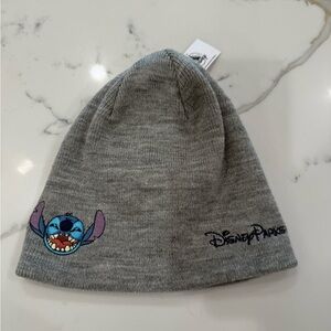 Disney Gray Knit Winter Hat with Stitch